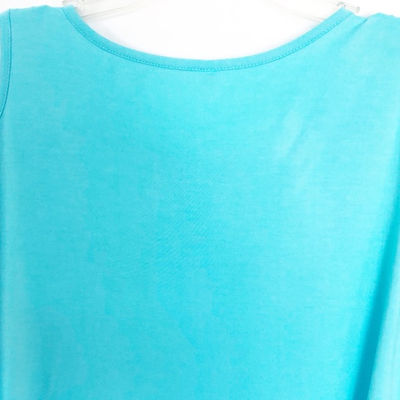Sky Blue Cold Shoulder Top, Size Large - Picture 8 of 12